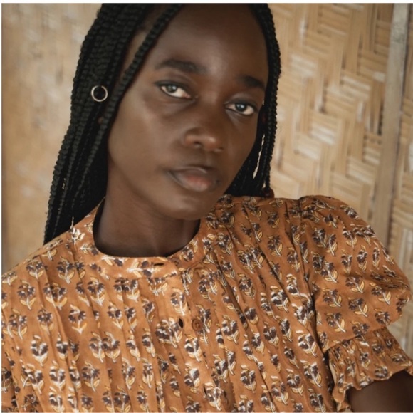 NWT Daughters of India prairie dress is autumn block print size small - Picture 13 of 14